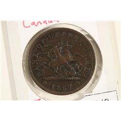 1857 BANK OF UPPER CANADA 1 PENNY BANK TOKEN