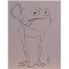 Image 1 : Lorenzo Alessandri (b. 1927) Italian Surrealist, STANDING FROG, ink drawing on stiff wove paper...
