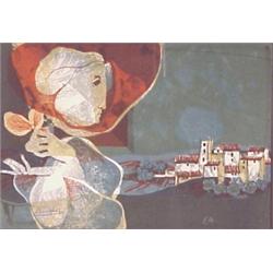 Sunol Alvar (b. 1935) Spanish, MON VILLAGE, color lithograph, signed in pencil, artist's proof,...