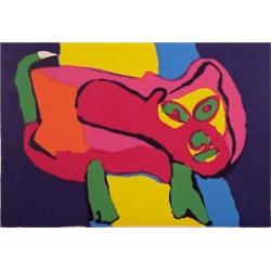 Karel Appel (b. 1921) Dutch, ANIMAL, 1970, color lithograph, signed in pencil, numbered edition...