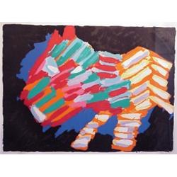 Karel Appel (b. 1921) Dutch, CAT Series, color lithograph, signed in pencil, artist's proof, im...