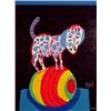 Image 1 : Karel Appel (b. 1921) Dutch, CIRCUS SUITE #28 (Dog on Ball), color carborumdum gravure, signed...