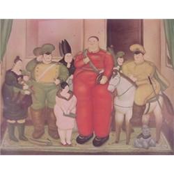 Fernando Botero (b. 1932) Columbian, RETRATO OFICIAL DE LE JUNTA MILITAR, 1976, color print, si...