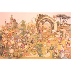 Charles Bragg (b. 1931) American, CAMELOT, color lithograph, signed in pencil, the numbered edi...