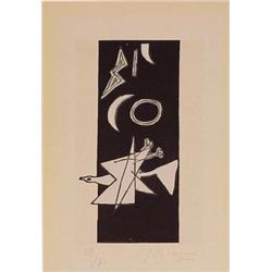 Georges Braque (1882-1963) French, LE TIR A L'ARC (V.153), 1960, etching, signed in pencil, the...