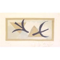after Georges Braque (1882-1963) French, LES MARTINETS (M. 1036), 1959, color lithograph, signe...
