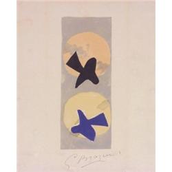 after Georges Braque (1882-1963) French, SOLIEIL ET LUNE II (M.1035), 1959, color lithograph, s...