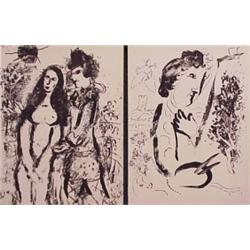Marc Chagall (1887-1985) Russian/French, LITHOGRAPH II Series, 1963, two lithographs as publish...