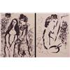 Image 1 : Marc Chagall (1887-1985) Russian/French, LITHOGRAPH II Series, 1963, two lithographs as publish...