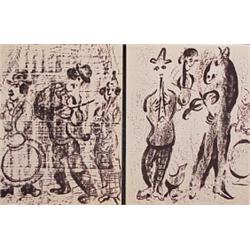 Marc Chagall (1887-1985) Russian/French, LITHOGRAPH II Series, 1963, two lithographs as publish...