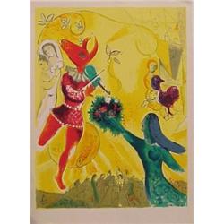 after Marc Chagall (1887-1985) Russian/French, THE OFFERING, 1951, color lithograph as publishe...