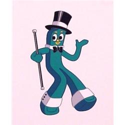 Art Clokey Studio (20th Century), GUMBY WITH TOP HAT, color serigraph cell, 11 x 9", with issue...