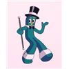 Image 1 : Art Clokey Studio (20th Century), GUMBY WITH TOP HAT, color serigraph cell, 11 x 9", with issue...