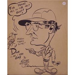 George Conrad (20th Century) American, DAVE (Lock) AS I SEE HIM, 1952, ink drawing on paper, 17...