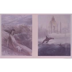 Richard Dixon (20th Century) American, SOUTHWEST THEMES, nine color prints (one duplicate), eac...