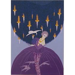 Erte (1892-1990) Russian, FREEDOM AND CAPTIVITY, color screenprint, signed in pencil, the numbe...