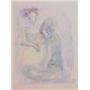 Image 1 : Lenore Fini (1908-1996) Italian/Argentinan, TWO WOMEN IN BLUE, color lithograph, signed in penc...