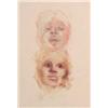 Image 1 : Lenore Fini (1908-1996) Italian/Argentinan, TWO FACES, color lithograph, signed in pencil, arti...
