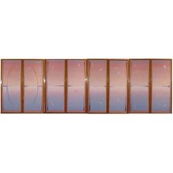 Jean Michel Folon (b. 1934) Belgium, WINDOWS, screenprint on eight panels, signed in color penc...