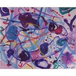 Sam Francis (1923-1994) American, TRIETTO 4 (SFE 077 RC), 1991, color aquatint etching, signed...