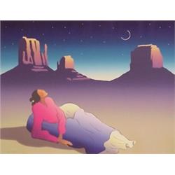 R. C. Gorman (b. 1932) American, STARRY NIGHT, 1987, color screenprint, signed in pencil, the n...