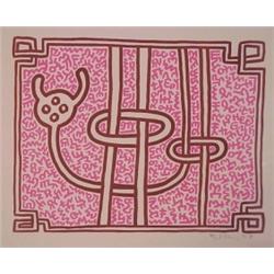 Keith Haring (1958-1990) American, CHOCOLATE BUDDHA series, color lithograph, signed in pencil,...