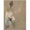 Image 1 : Jean Jansem (b. 1920) French/Armenian, SEATED GIRL (bar stool), color lithograph, signed in pen...