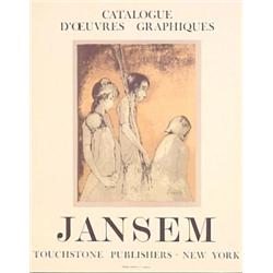 Jean Jansem (b. 1920) French/Armenian, CATALOGUE D' OEUVRES GRAPHIQUES, c. 1970, color lithogra...
