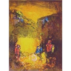 LeBaDang (b. 1922) Vietnamese/French, BASKET CARRIERS, color lithograph, signed in pencil "Hoi"...