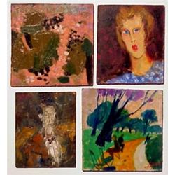 Jacques LeFort (20th Century) French, L'ENFANT ET LA CORIERE; ANNA; BUTTE CHAUMONT; CLOWN EN VI...