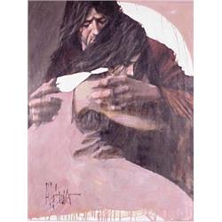 Aldo Luongo (b. 1940) Argentinean, TWILIGHT (Embrace), 1977, oil painting on canvas, 50 1/4 x 3...