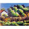 Image 1 : Dan Lutz (1906-1978) Californian, LANDSCAPE IN ORANGE, oil painting on canvas, 23 1/2 x 29 1/2"...