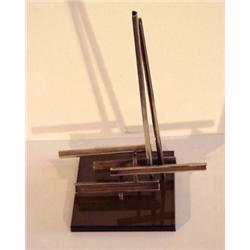 Francisco Marino Di Teana (b. 1920) French, UNTITLED, 1969, metal sculpture, 9" high, with Plex...