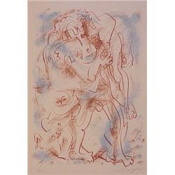 Andre Masson (1896-1987) French, UNTITLED from FLIGHT, 1969, color lithograph, signed in pencil...