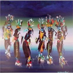 Pablo Milan (20th Century) American, DANCERS, oil painting on canvas, 60 x 60", signed lower ri...