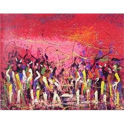 Pablo Milan (20th Century) American, CEREMONY, screenprint, signed in pencil, artist's proof, s...