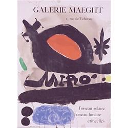 Joan Miro (1893-1983) Spanish, GALERIE MAEGHT, color lithograph poster, 25 1/2 x 19", Maeght Ed...