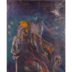 Ariel Mlynarzewicz (20th Century) American, RECORDANDOTE, 1990, oil painting on canvas, 43 x 35...