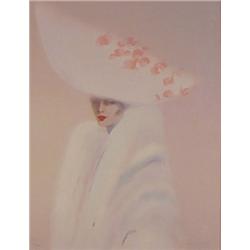 Vicky Montesinos (20th Century) American, WHITE OVER WHITE, color lithograph, signed in pencil,...