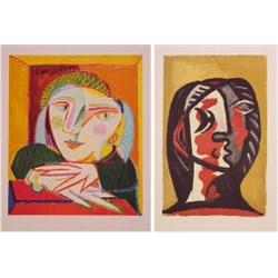 after Pablo Picasso (1881-1973) Spanish, UNTITLED, a pair of color lithographs, images 20 1/4 x...