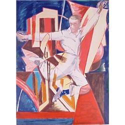 Larry Rivers (1923-2002) American, ASTAIRE IN THE AIR, 1990, color screenprint, signed in penci...