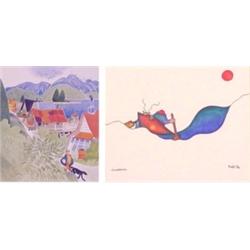 George Ruder (20th Century) American, ROW BOAT, 1994, watercolor on paper, 9 1/2 x 11", signed...