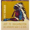 Image 1 : Fritz Scholder (b. 1937) American, WASHINGTON ART, 1978, color lithograph poster, 32 x 30". Sta...