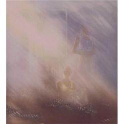 Janet Treby (20th Century) American, PRACTICE ROOM II, color aquatint, signed in pencil, the nu...