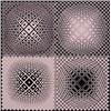 Image 1 : Victor Vasarely (1908-1997) Hungarian, SANN, screenprint in black and white, signed in pencil,...
