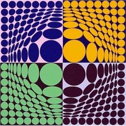 Victor Vasarely (1908-1997) Hungarian, VEGA-AIX, color screenprint, signed in pencil, the numbe...