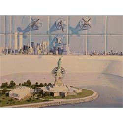 Doug Webb (20th Century) American, STATUE OF LIBERTY, color screenprint, signed in pencil, numb...