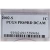 Image 3 : 2002-S LINCOLN CENT PCGS PR69RD DCAM