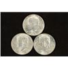 Image 1 : 3-1964 90% SILVER KENNEDY HALF DOLLARS