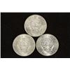 Image 2 : 3-1964 90% SILVER KENNEDY HALF DOLLARS